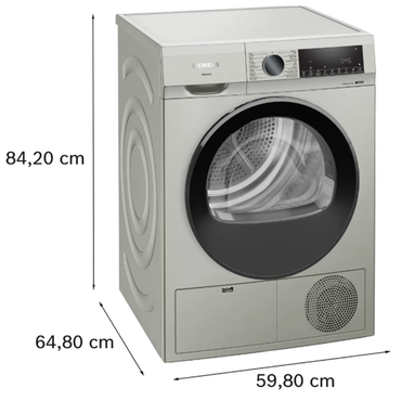 Siemens WQ41G20XGC iQ300 9kg Silver inox Heat Pump Tumble Dryer
