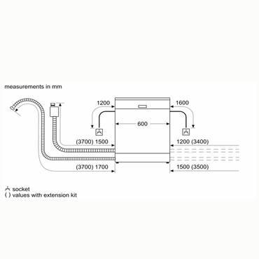 Siemens SN236I10NM iQ300 Free-Standing Dishwasher