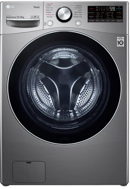 LG FOL9DGP2S 15kg Washer 9kg Dryer Front Load Automatic Washing Machine
