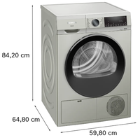 Siemens WQ41G20XGC iQ300 9kg Silver inox Heat Pump Tumble Dryer