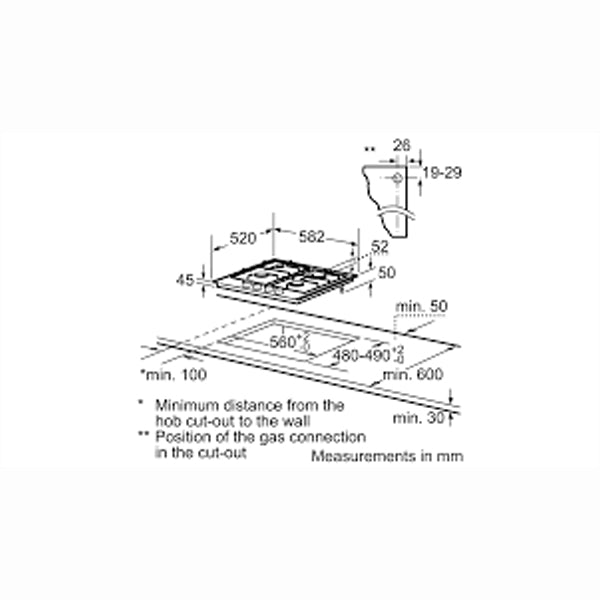 Siemens EC645PB80Q 4 Burners Kitchen Hob