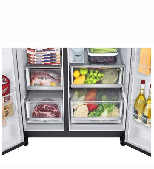 LG GR-X267CQES 22Cft Side By Side No Frost Refrigerator