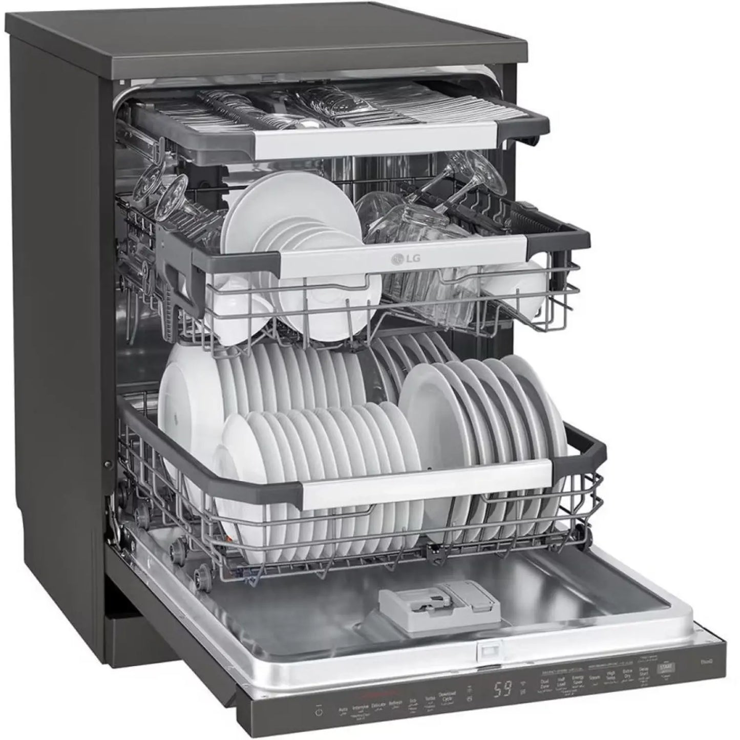 LG DFC335HD 14 Place Dishwasher – Smart Steam Cleaning & Ultra Quiet Performance