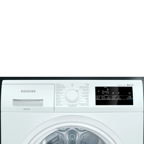Siemens WT45HV10GC iQ300 Heat Pump 8kg Front Load Tumble Dryer