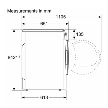 Siemens WT46G401GC iQ500 9kg Front Load Condenser Tumble Dryer