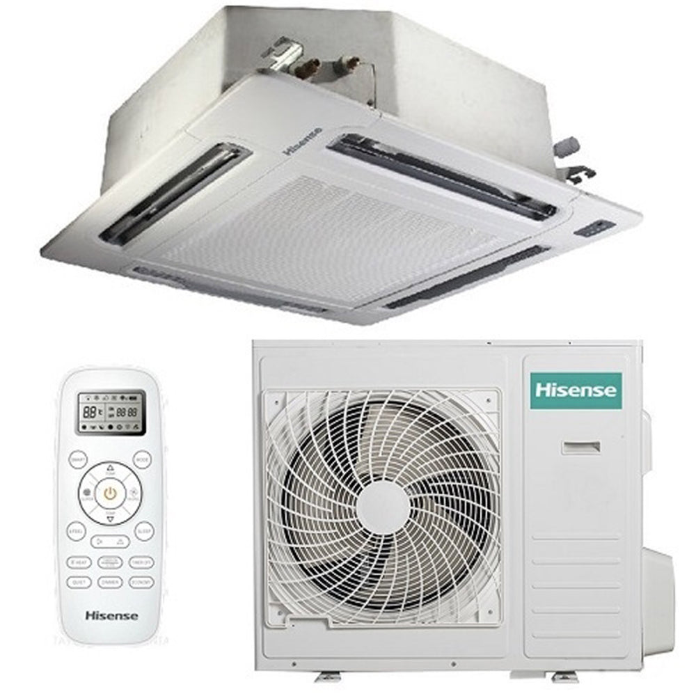 Hisense 4 Ton inverter Ceiling Cassette AC, Heat and Cool R-410